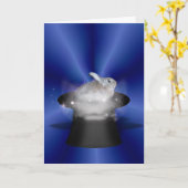 Kaninchen in der Zauberhut Karte (Gelbe Blume)