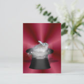 Kaninchen in der Zauberhut Postkarte (Stehend Vorderseite)