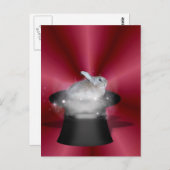 Kaninchen in der Zauberhut Postkarte (Vorne/Hinten)