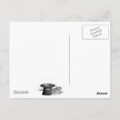 Kaninchen in der Zauberhut Postkarte (Rückseite)