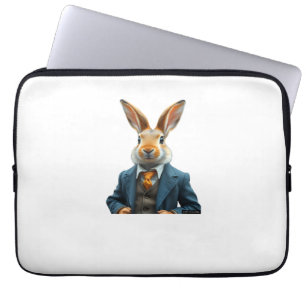 Kaninchen in einem Anzug - Vintages Osterhasen - S Laptopschutzhülle