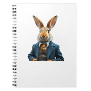 Kaninchen in einem Anzug - Vintages Osterhasen - S Notizblock