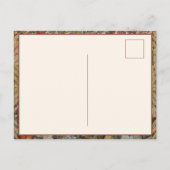 Kaninchen in einem englischen Garten William Morri Postkarte (Rückseite)