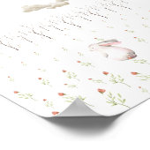 Kaninchen in einem Feld von Blume Kinderzimmer Pos Poster (Ecke)