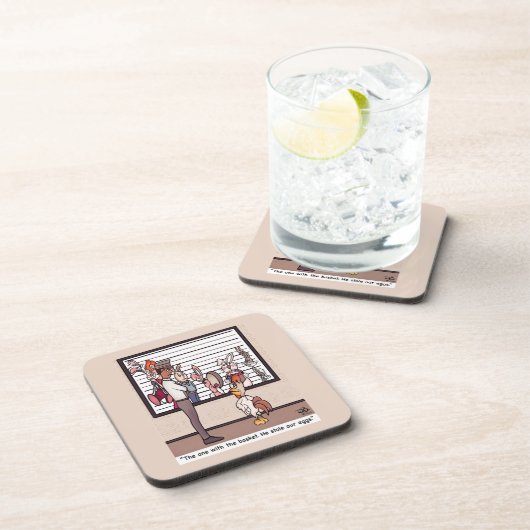 Kaninchen in einem festen Kunststoff Getränkeuntersetzer (Rechte Seite)