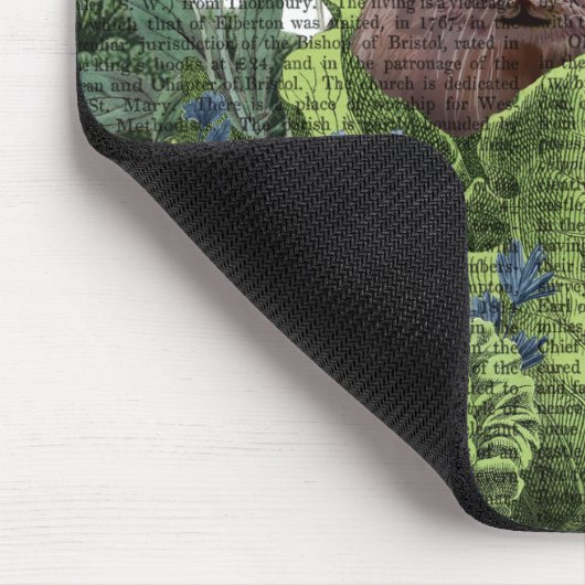 Kaninchen in einem Kohl-Patch Mousepad (Ecke)