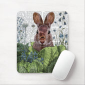 Kaninchen in einem Kohl-Patch Mousepad (Mit Mouse)