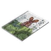 Kaninchen in einem Kohl-Patch Notizblock (Linke Seite)