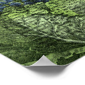 Kaninchen in einem Kohl-Patch Poster (Ecke)