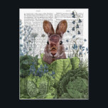 Kaninchen in einem Kohl-Patch Postkarte<br><div class="desc">Cabbage Patch Rabbit 6 von Fab Funky. | 192180D</div>