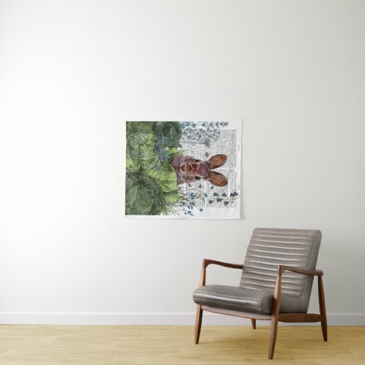 Kaninchen in einem Kohl-Patch Wandteppich (Beispiel (Horizontal))