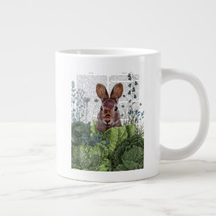 Kaninchen in einem Kohl-Pflaster Jumbo-Tasse