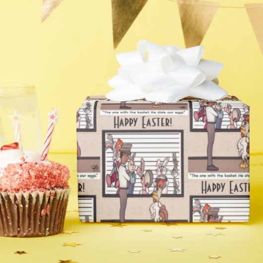 Kaninchen in einem Lineup Wrapping Paper Geschenkpapier (Geburtstagsparty)