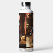 "Kaninchen in einer Flasche: Eine Whimsikinszene" Trinkflasche (Rechts)