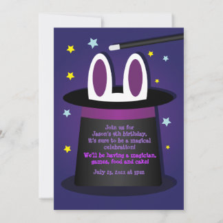 Kaninchen in einer Hat Magic Show Einladungen