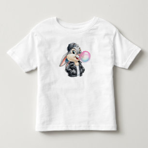 Kaninchen in einer Lederjacke mit Kaugummi von Na Kleinkind T-shirt
