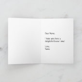 Kaninchen in einer Lineup-Grußkarte Karte (Innenseite)