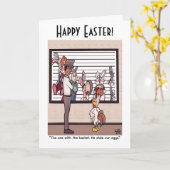 Kaninchen in einer Lineup-Grußkarte Karte (Gelbe Blume)