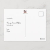 Kaninchen in einer Lineup-Postkarte Postkarte (Rückseite)