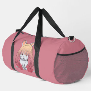 Kaninchen in einer Perücke groß Duffle Bag