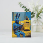 Kaninchen in einer verlassenen Postkarte (Stehend Vorderseite)