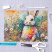 Kaninchen in einer Wildblume, die auf der "Meadow Seidenpapier (Handwerk)