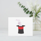 Kaninchen in Hut Postkarte (Stehend Vorderseite)