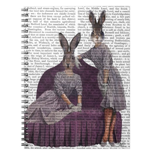 Kaninchen in Lila.png Notizblock (Vorderseite)