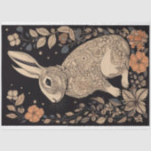 Kaninchen in Linie Art 3 Dekoupage Papier (Vorderseite)