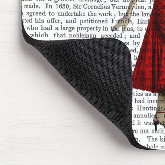 Kaninchen in rotem Kleid Mousepad (Ecke)