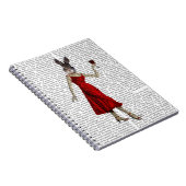 Kaninchen in rotem Kleid Notizblock (Rechte Seite)