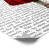 Kaninchen in rotem Kleid Poster (Ecke)