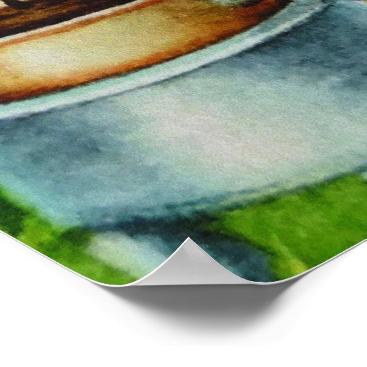 Kaninchen in Schokolade Osterhasen Art 16x20 Poster (Ecke)