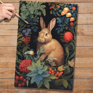 Kaninchen in Tapisserie 4 Decoupage Paper Seidenpapier