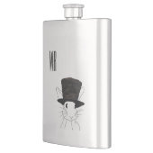 Kaninchen in Top Hat Monogram Flachmann (Links)