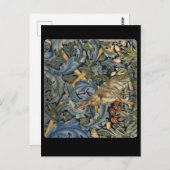 Kaninchen in Wald von William Morris, Postkarte (Vorne/Hinten)