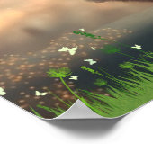 Kaninchen in weißem Kleid Eiffelturm Personalisier Poster (Ecke)