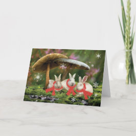 Kaninchen in Wonderland Holiday Card Feiertagskarte