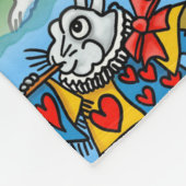 Kaninchen in Wunderland Fleecedecke (Ecke)