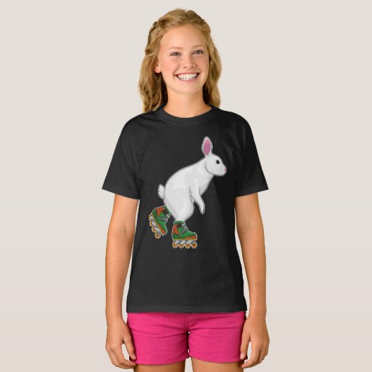 Kaninchen-Inline-Skaten-Roller-Skate T-Shirt (Vorne ganz)