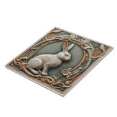 Kaninchen - Jugendstil-Keramik Tile Fliese (Seite)