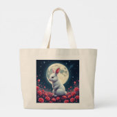 Kaninchen Jumbo Stoffbeutel (Rückseite)