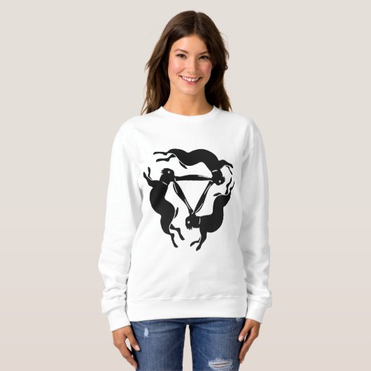 Kaninchen - Kaninchensymbol Sweatshirt (Vorne ganz)