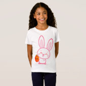 Kaninchen, Karotten, Cartoon T-Shirt (Vorne ganz)