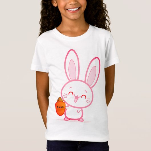 Kaninchen, Karotten, Cartoon T-Shirt (Vorderseite)