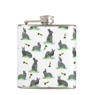 Kaninchen-Karotten-Wahn-Hip-Flask (Farbe wählen) Flachmann