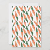 Kaninchen Karottenherz Kinderdusche Einlegen Mädch Einladung (Rückseite)