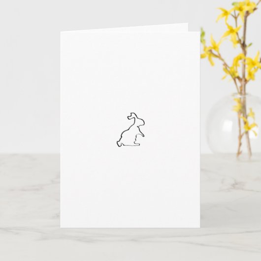 Kaninchen Karte (Gelbe Blume)