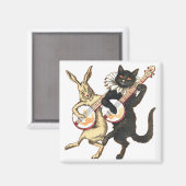 Kaninchen & Katze Magnet (Vorderseite/Rückseite)