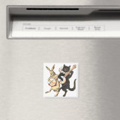 Kaninchen & Katze Magnet (In Situ (Geschirrspüler))